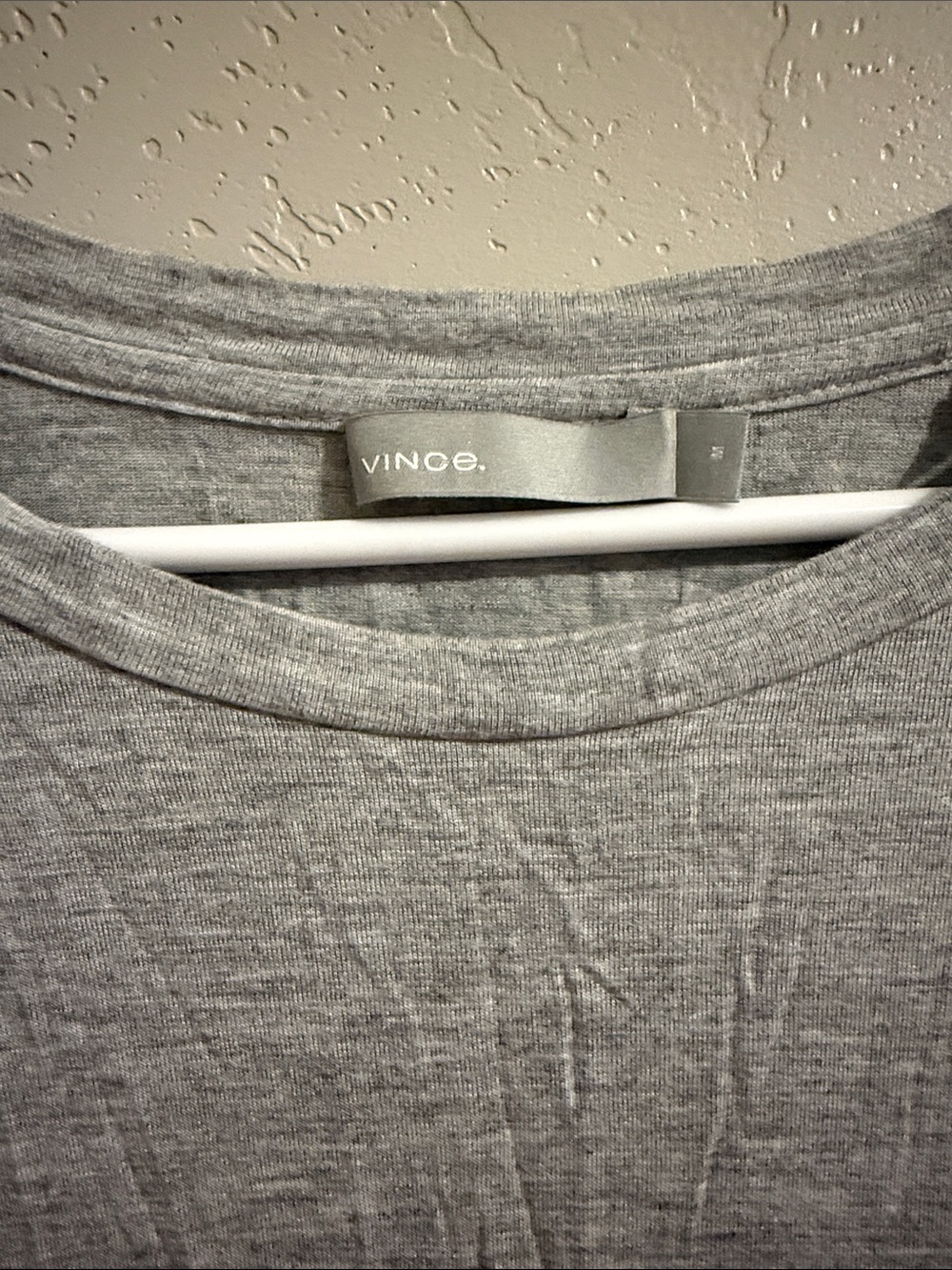 Vince Lightweight Long Sleeve Tee in Heather Gray